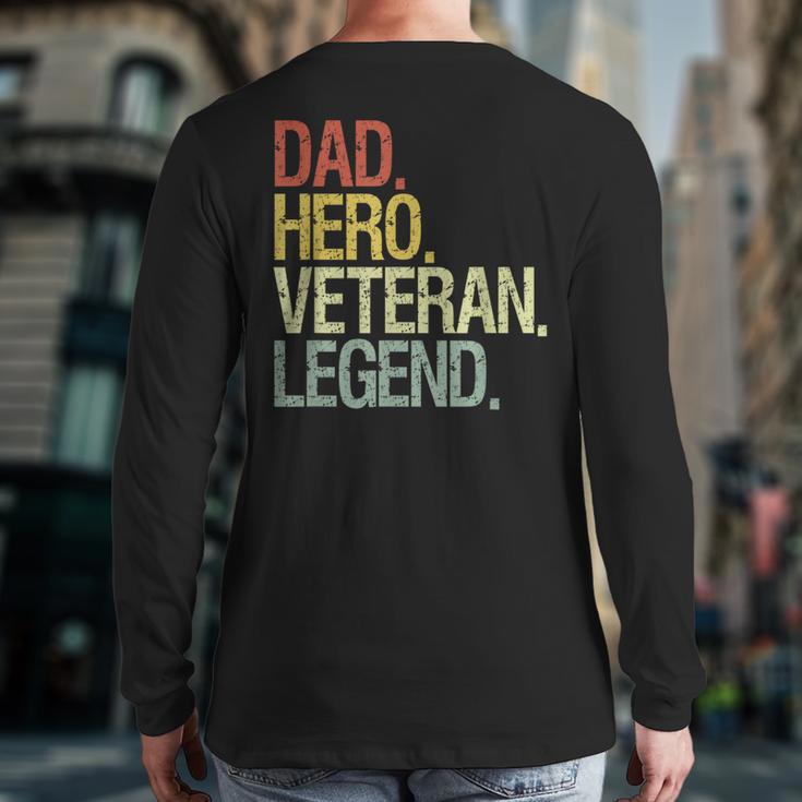 Veteran Dad Long Sleeve T-Shirt Back Print