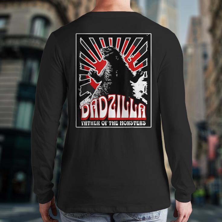 Vintage Dadzilla Father Of The Monsters Fathers Day Long Sleeve T-Shirt Back Print Vintage Dadzilla Father Of The Monsters Fathers Day Long Sleeve T-Shirt Back Print