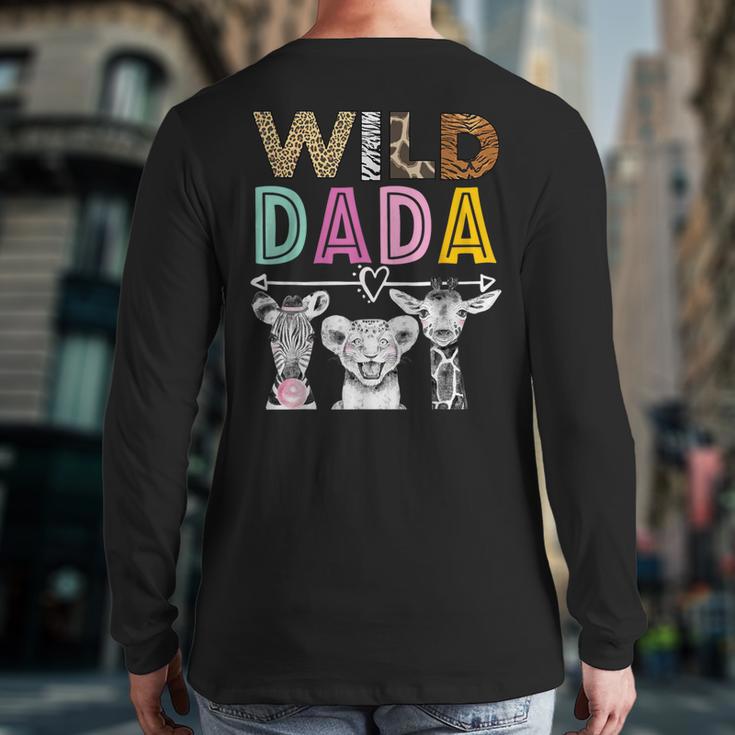 Wild Dada Zoo Theme Birthday Safari Jungle Matching Party Long Sleeve T-Shirt Back Print Wild Dada Zoo Theme Birthday Safari Jungle Matching Party Long Sleeve T-Shirt Back Print