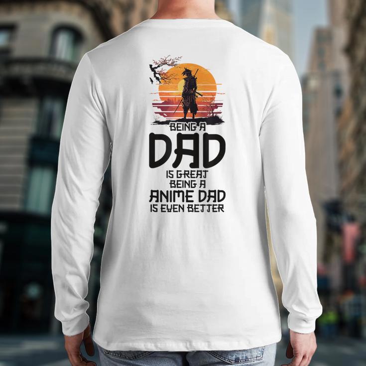 Anime Dad Jokes Father's Day Anamae Otaku Manga Japan Long Sleeve T-Shirt Back Print