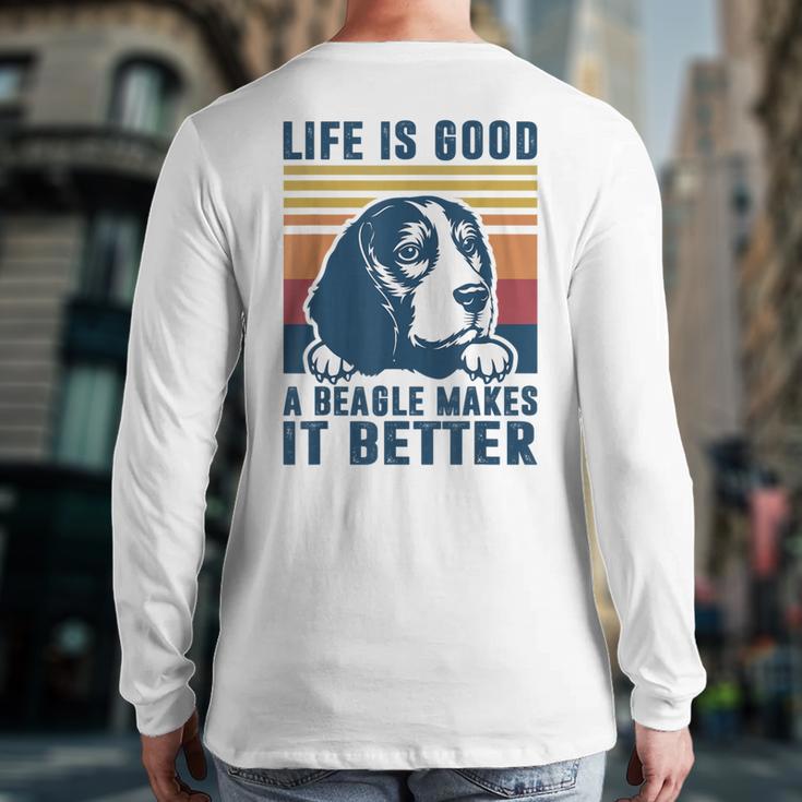 Beagle For Men Women Beagle Dog Mom Dad Beagle Long Sleeve T-Shirt Back Print Beagle For Men Women Beagle Dog Mom Dad Beagle Long Sleeve T-Shirt Back Print