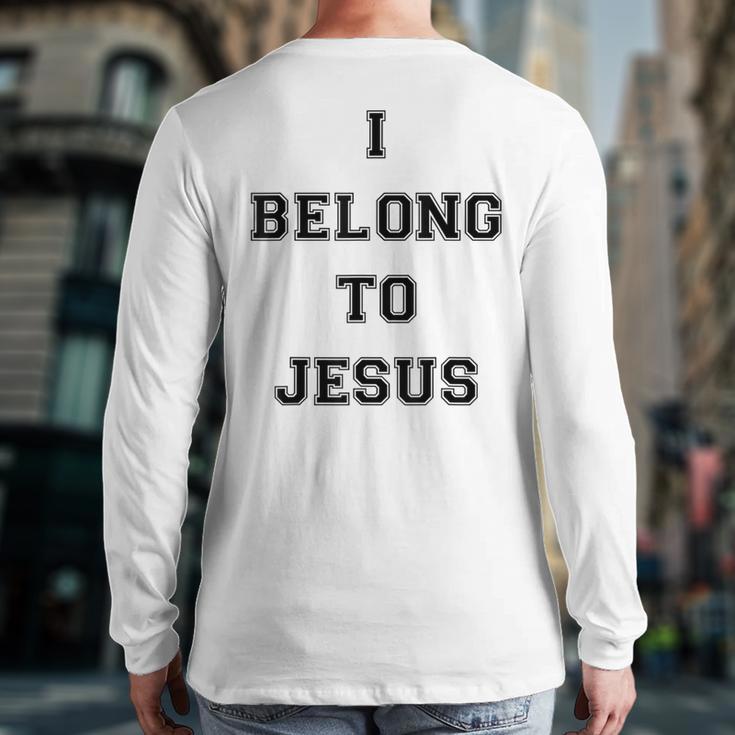 I Belong To Jesus Christian Gym Apparel Christian Dad Long Sleeve T-Shirt Back Print I Belong To Jesus Christian Gym Apparel Christian Dad Long Sleeve T-Shirt Back Print