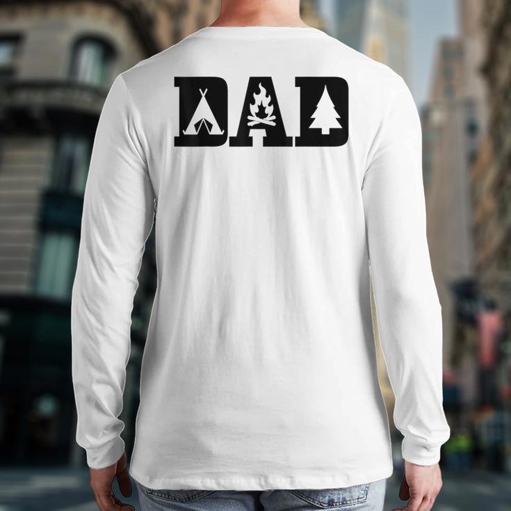 Camping Dad Father's Day Outdoor Bushcraft Camper Long Sleeve T-Shirt Back Print