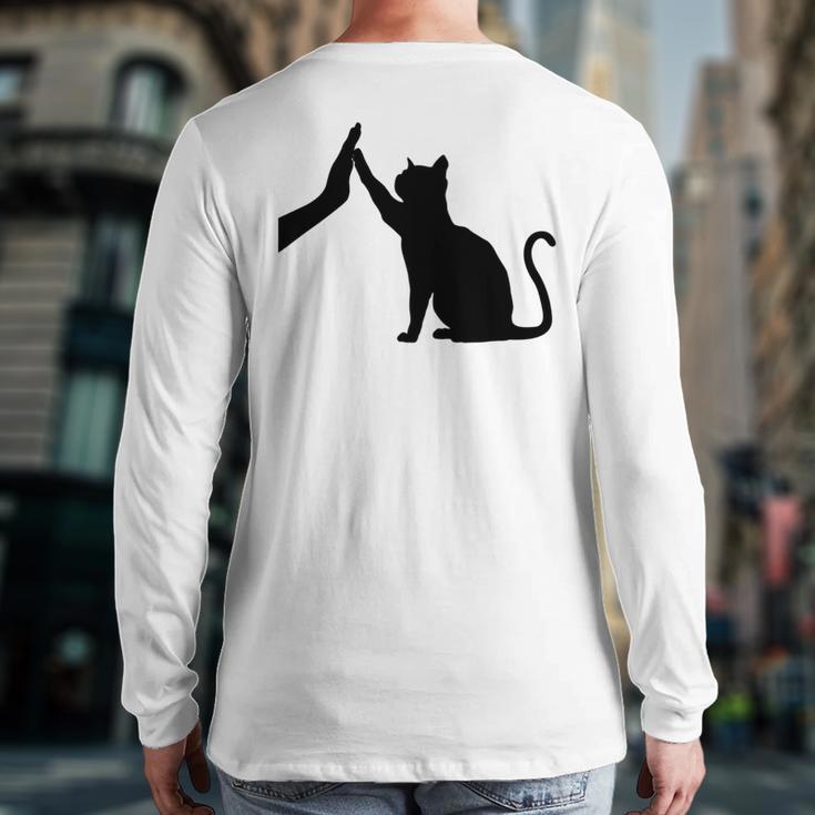 Cat Lover Cat Mom Cat Dad Men Women & Kids Cute Cat Long Sleeve T-Shirt Back Print