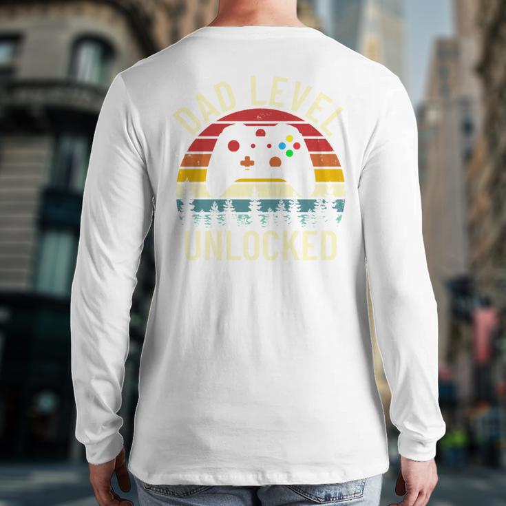 Cute Vintage Dad Level Unlocked Funny Gamer New Daddy Father Long Sleeve T-Shirt Back Print Cute Vintage Dad Level Unlocked Funny Gamer New Daddy Father Long Sleeve T-Shirt Back Print