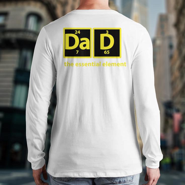 Dad Periodic Table Of Elements Long Sleeve T-Shirt Back Print