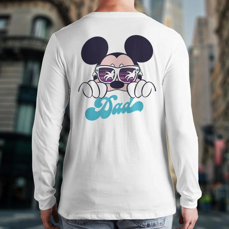Disney Mickey And Friends Cool Mickey Summer Vibes Dad Logo Long Sleeve T-Shirt Back Print