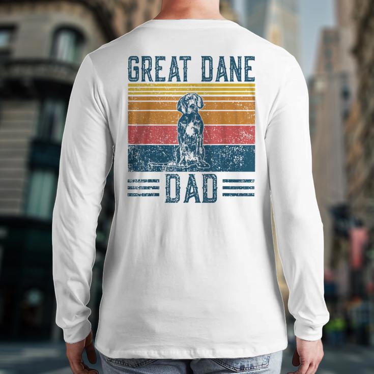 Dog Dad Vintage Great Dane Dad Men Women Kids Long Sleeve T-Shirt Back Print