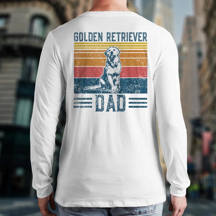 Dog Golden Dad Vintage Golden Retriever Dad Small Long Sleeve T-Shirt Back Print