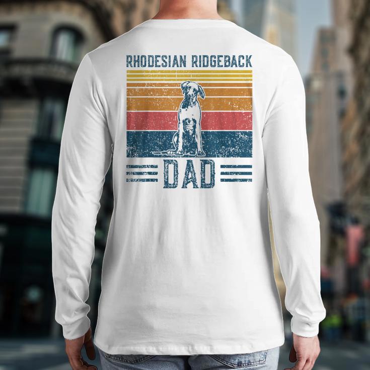 Dog Ridgeback Dad Vintage Rhodesian Ridgeback Dad Long Sleeve T-Shirt Back Print