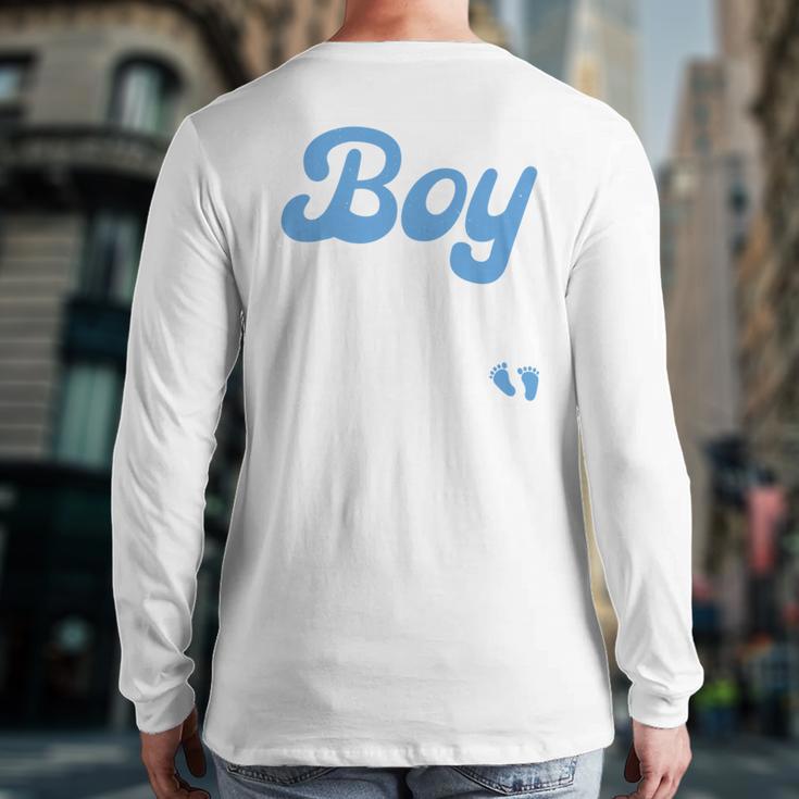 Expecting Dad Of Boy Est 2026 Father's Day Son-Dad To Be Men Long Sleeve T-Shirt Back Print