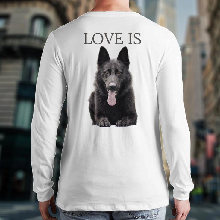 German Shepherd Shirt Shepard TShirt Dog Mom Dad Love Long Sleeve T-Shirt Back Print