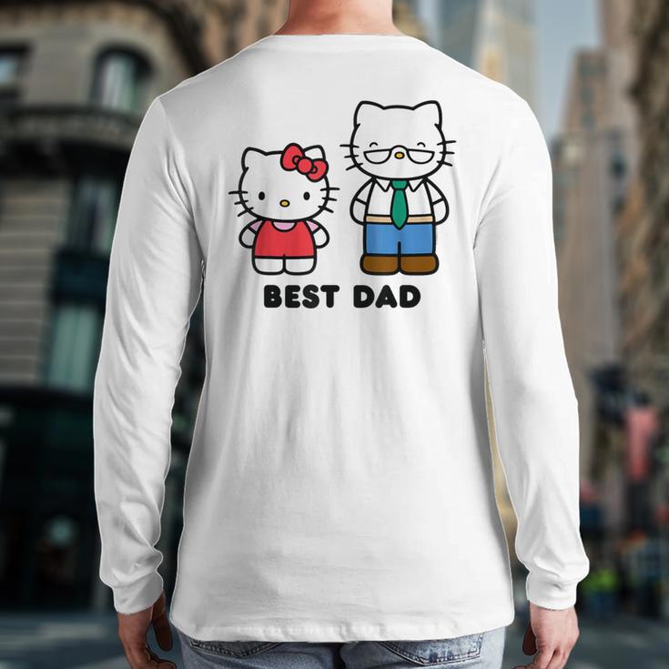Hello Kitty Best Dad Fathers Day Small Long Sleeve T-Shirt Back Print