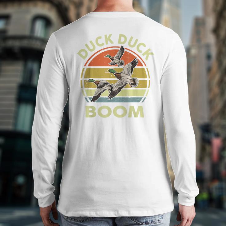 Hunting-Shirt Duck Boom Hunter Dad Grandpa Men Long Sleeve T-Shirt Back Print