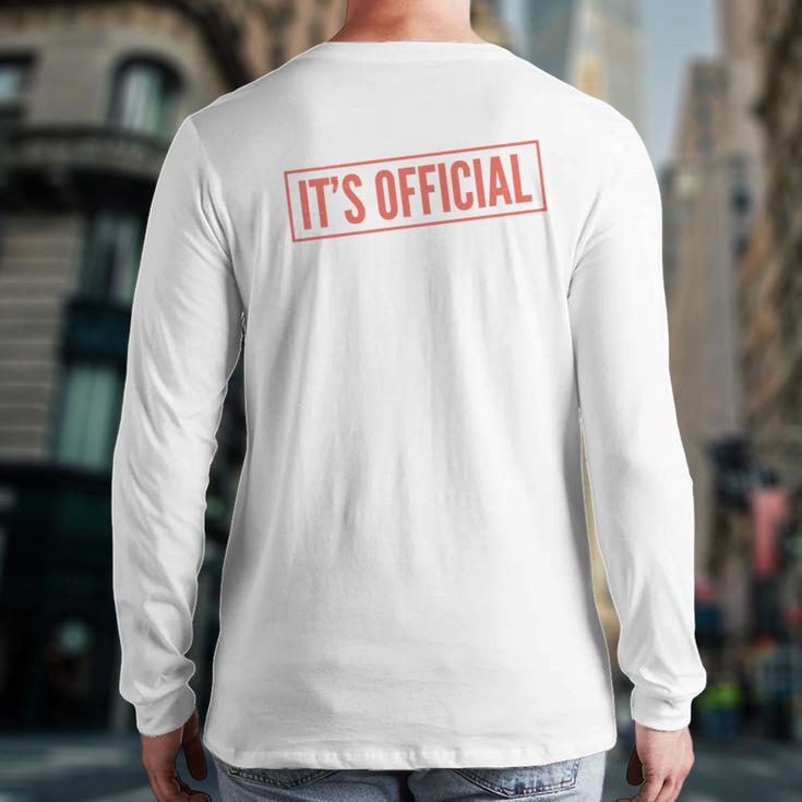 It's Official I'm The Favorite Daughter From Dad Mom Long Sleeve T-Shirt Back Print It's Official I'm The Favorite Daughter From Dad Mom Long Sleeve T-Shirt Back Print