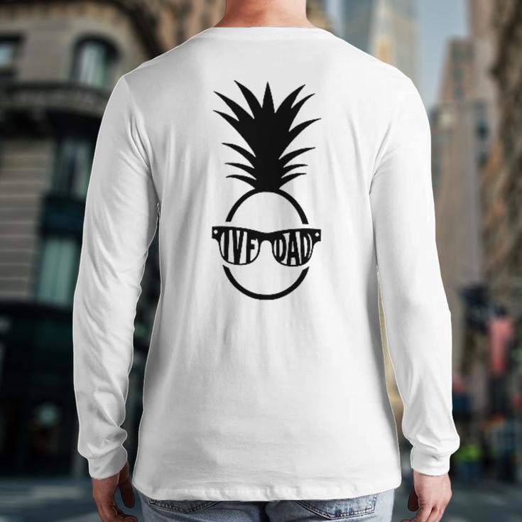 IVF DAD Pineapple Transfer Day Retrieval Day Infertility Long Sleeve T-Shirt Back Print