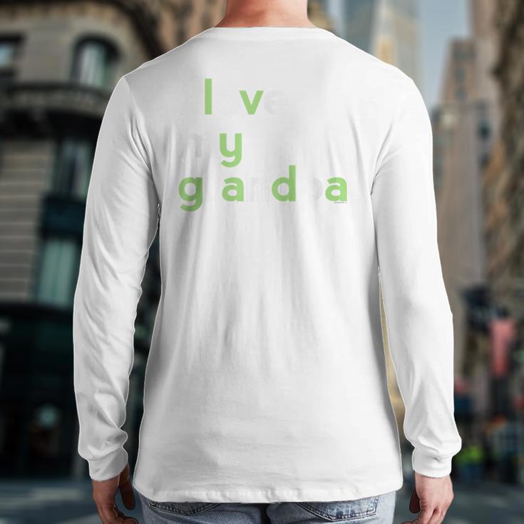 I Love My Grandpa Shirt For Boys Dad Papa Fathers Day Tee Long Sleeve T-Shirt Back Print