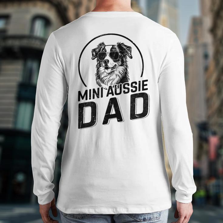 Mini Aussie Dad Dog Owner For Men Dad Christmas Long Sleeve T-Shirt Back Print