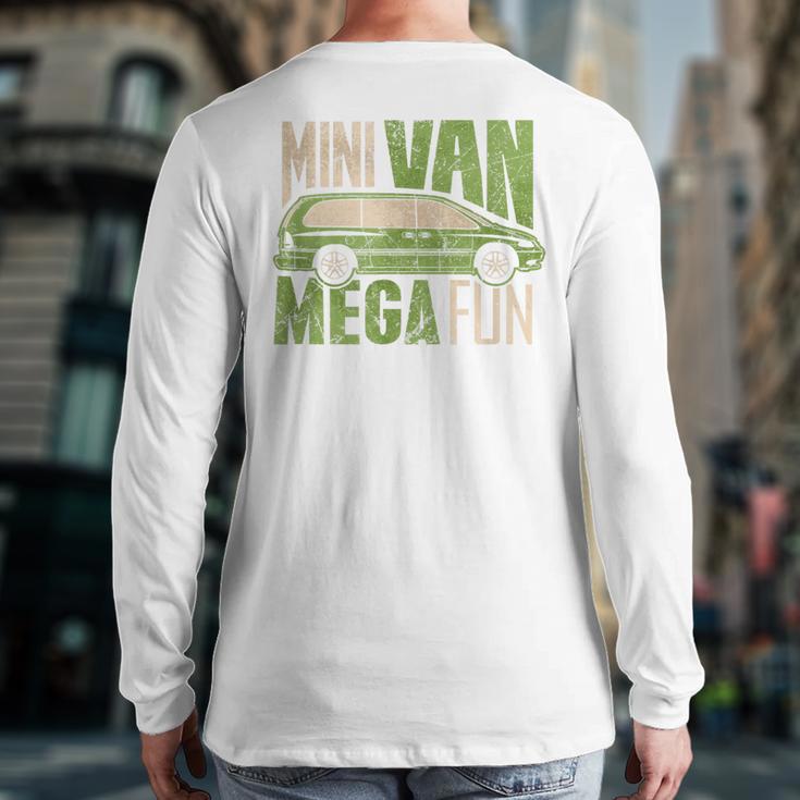 Mini Van Mega Fun Mom Dad T-Shirt Long Sleeve T-Shirt Back Print Mini Van Mega Fun Mom Dad T-Shirt Long Sleeve T-Shirt Back Print