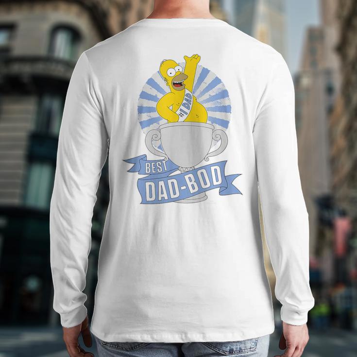 The Simpsons Father's Day Homer Best Dad BOD Long Sleeve T-Shirt Back Print
