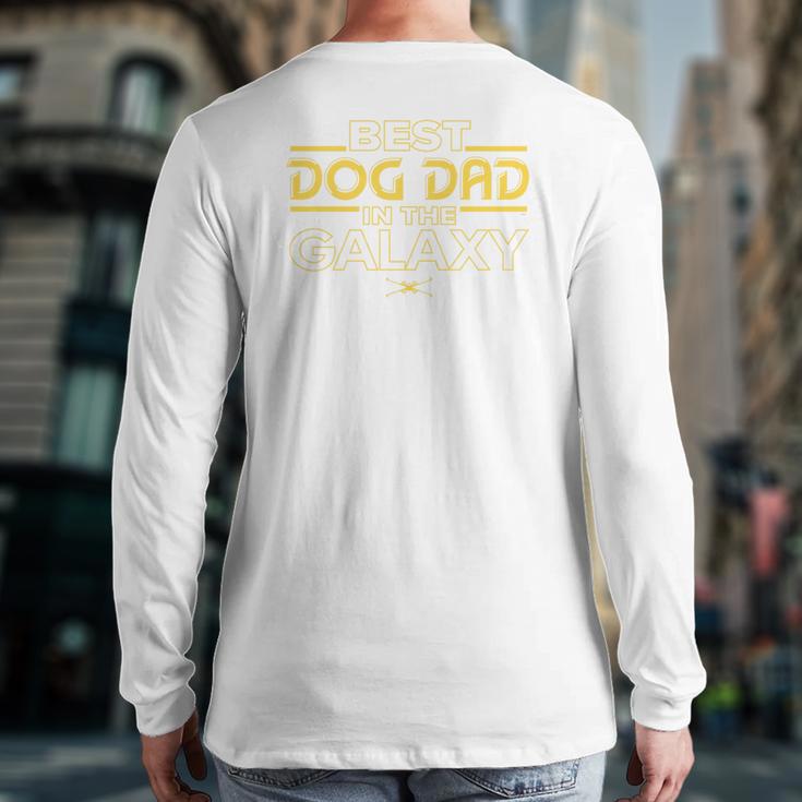 Star Wars Best Dog Dad In The Galaxy Birthday Father’s Day Premium Tri-Blend Long Sleeve T-Shirt Back Print