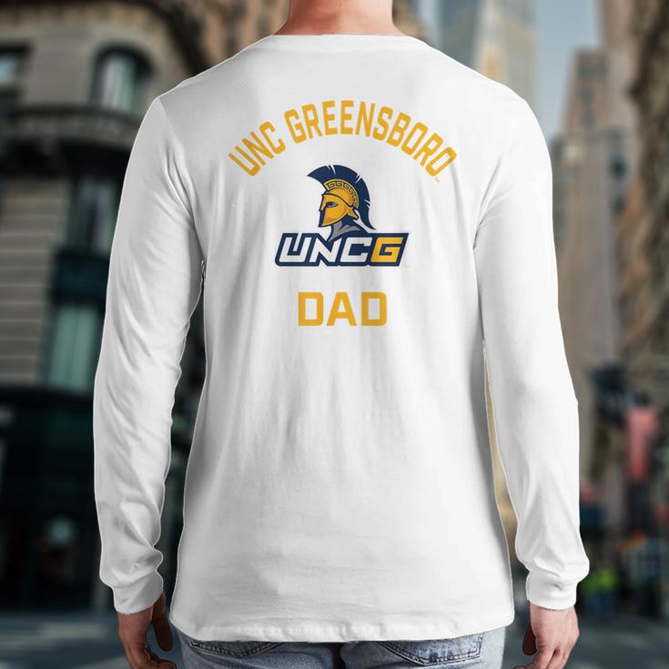 UNC Greensboro UNCG Spartans Arched Dad Long Sleeve T-Shirt Back Print