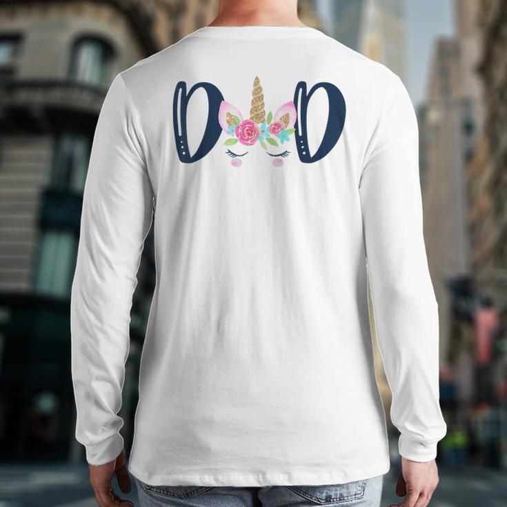 Unicorn Dad Birthday Shirt Matching Family Party Tee T-Shirt Long Sleeve T-Shirt Back Print Unicorn Dad Birthday Shirt Matching Family Party Tee T-Shirt Long Sleeve T-Shirt Back Print