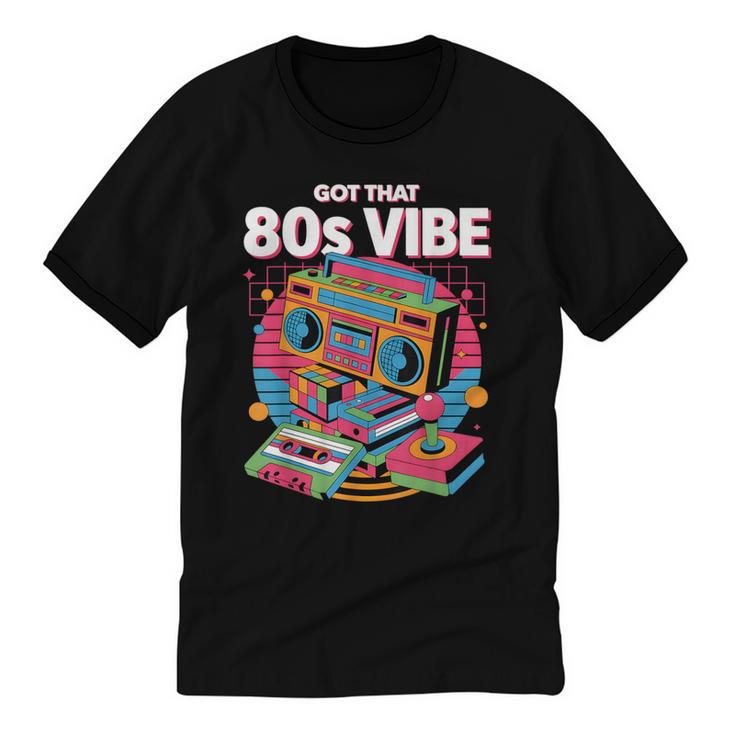 1980s 80s Reunion Nostalgia Memories Music School Grew Up Unisex Cotton Ringer T-Shirt