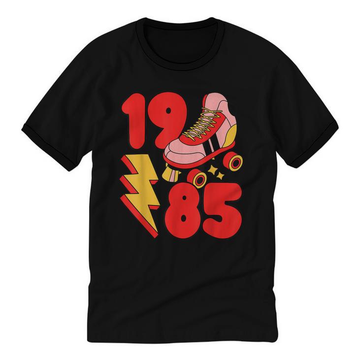 1985 Retro Roller Skate Vintage 80s Nostalgia Collector Unisex Cotton Ringer T-Shirt