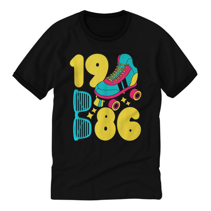 1986 Retro Raised In The 80s Old School Nostalgia Vibes Unisex Cotton Ringer T-Shirt