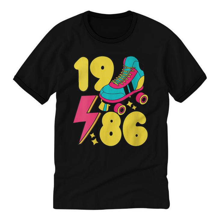 1986 Retro Raised In The 80s Old School Nostalgia Vibes Unisex Cotton Ringer T-Shirt