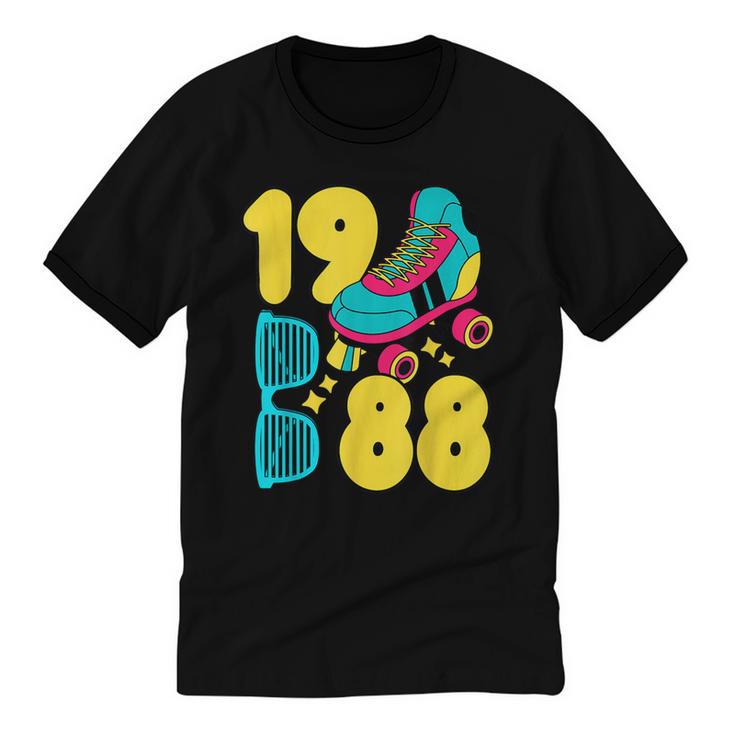 1988 Retro Raised In The 80s Old School Nostalgia Vibes Unisex Cotton Ringer T-Shirt