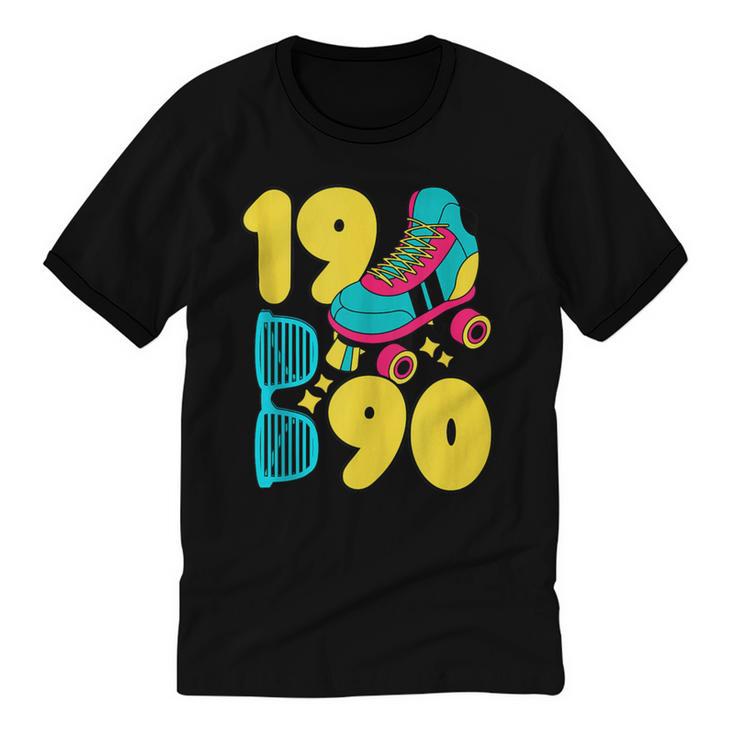 1990 Retro Raised In The 90s Old School Nostalgia Vibes Unisex Cotton Ringer T-Shirt