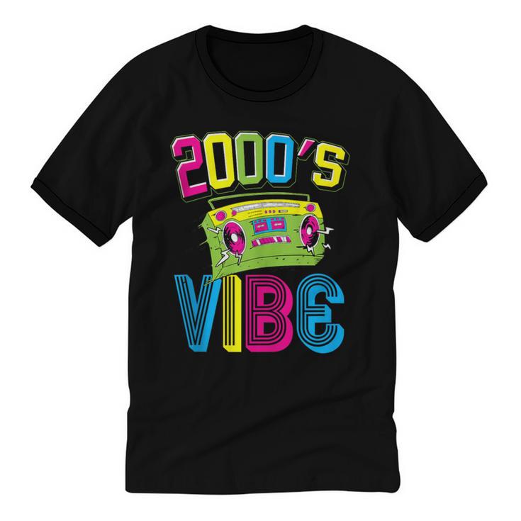 2000's Vibe Hip Hop Costume Early 2000s Party Nostalgia Unisex Cotton Ringer T-Shirt