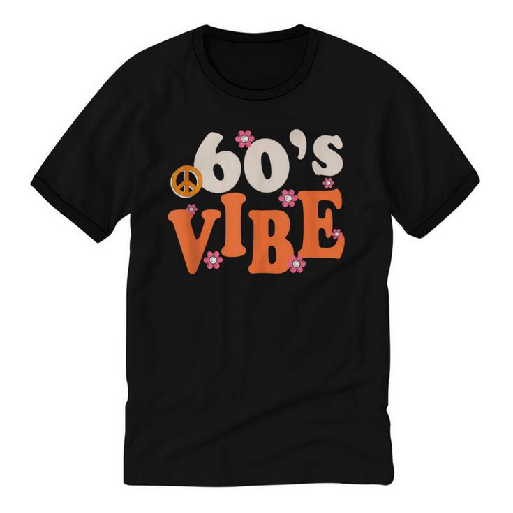 60's Vibe Retro Nostalgia Classic Mixtape Era 1960s Party Unisex Cotton Ringer T-Shirt