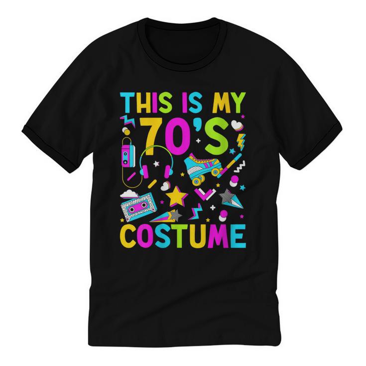 This Is My 70's Costume Nostalgia Mixtape Era 1970s Party Unisex Cotton Ringer T-Shirt