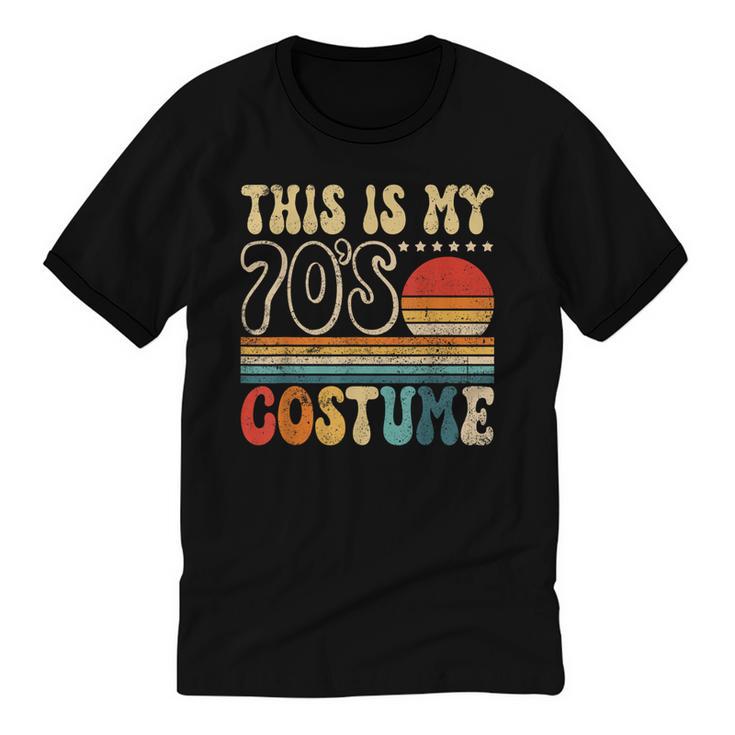 This Is My 70s Costume Vintage Nostalgia Mixtape 1970s Party Unisex Cotton Ringer T-Shirt