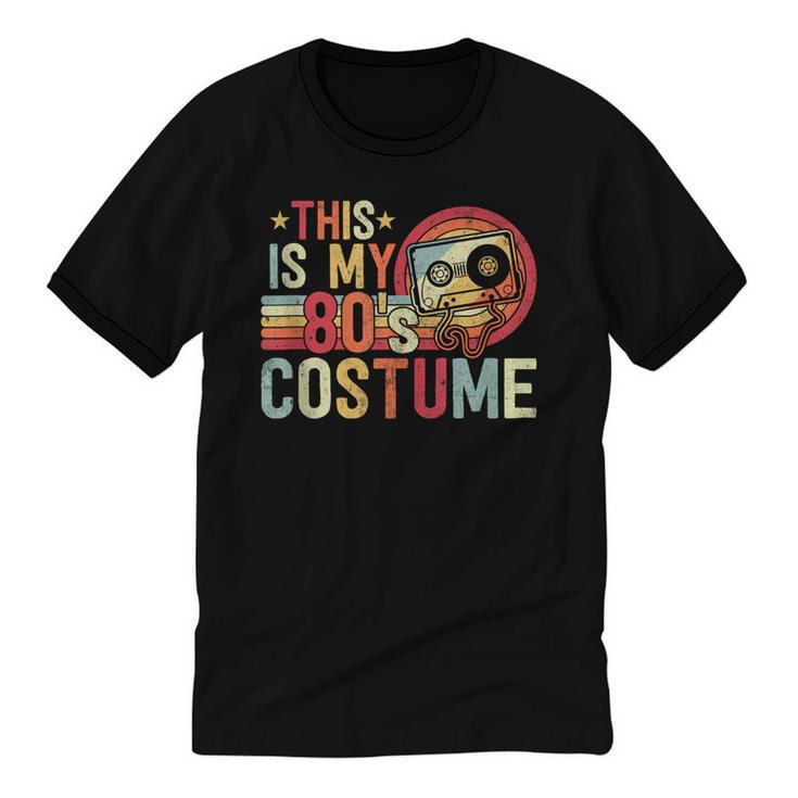 This Is My 80s Costume Vintage Style Nostalgia 1980s Retro Unisex Cotton Ringer T-Shirt