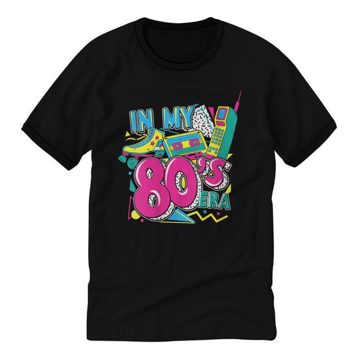 In My 80s Era Retro Vintage 80s Party Throwback Nostalgia Unisex Cotton Ringer T-Shirt