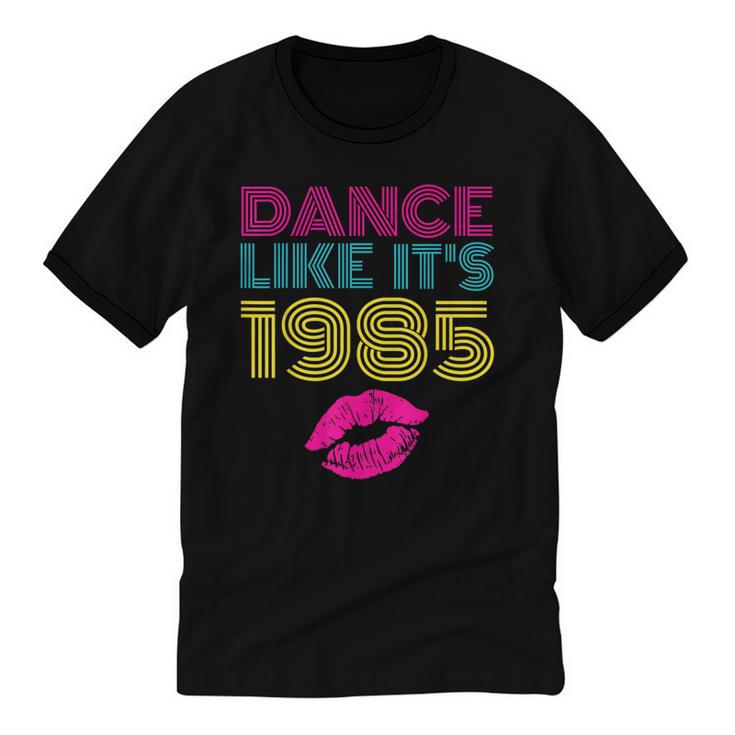 80s Outfit Women Nostalgia Eighties Party Unisex Cotton Ringer T-Shirt
