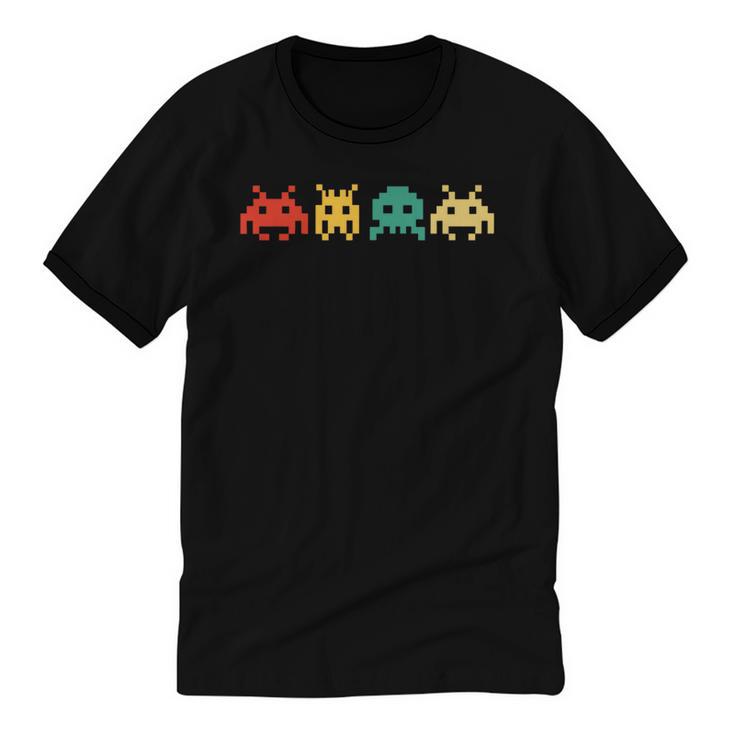 80s Video Game Vintage Nostalgia Retro Arcade Novelty Unisex Cotton Ringer T-Shirt