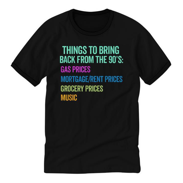 90's Lover Nineties 1990's Born Nostalgia Politics Unisex Cotton Ringer T-Shirt