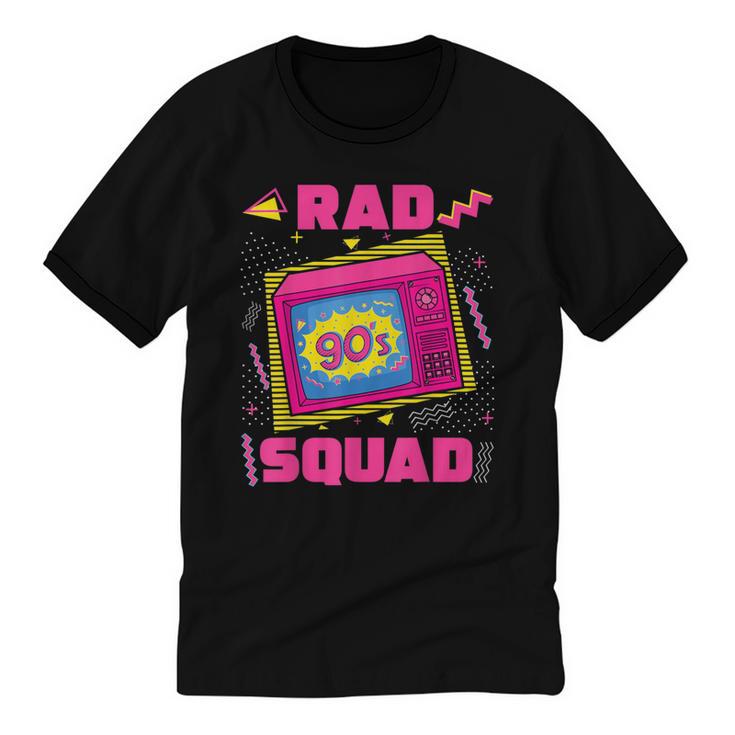 90s Rad Squad Retro Television 90s Aesthetic Nostalgia Unisex Cotton Ringer T-Shirt