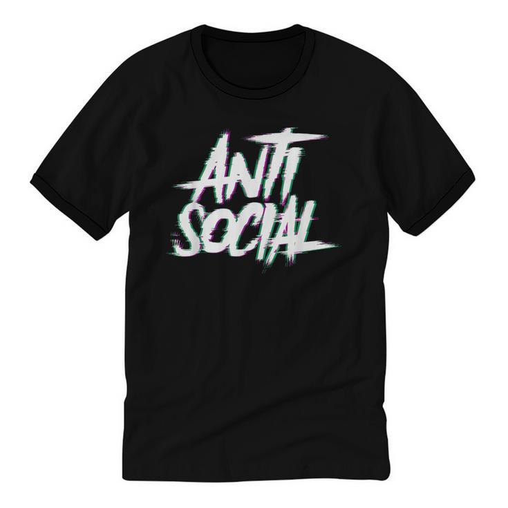Anti Social Anti Social Club Introvert People Hate Unisex Cotton Ringer T-Shirt