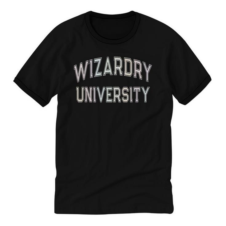 Anti Social WIZARDRY UNIVERSITY Introvert Stay Away Unisex Cotton Ringer T-Shirt
