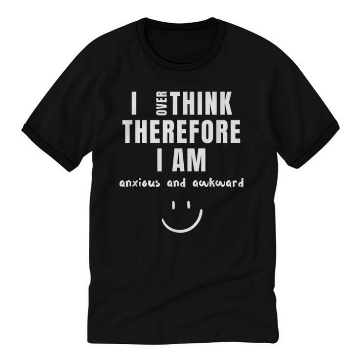 Anxiety Awareness Mental Health Top For Introvert Unisex Cotton Ringer T-Shirt