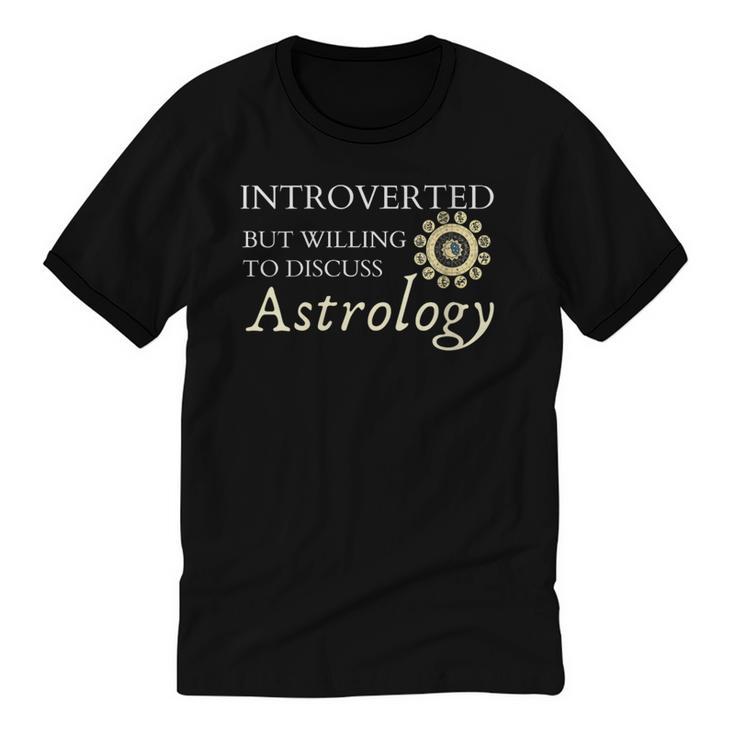 Astrology Quote For Introvert Astrologists Spirituality Unisex Cotton Ringer T-Shirt