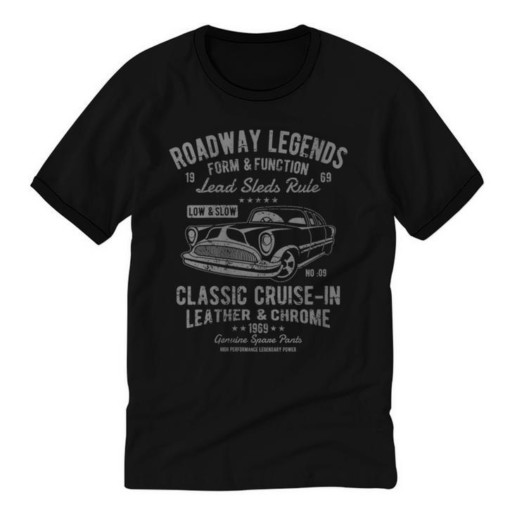 Automotive Nostalgia Classic Car Cruise-In Distressed Unisex Cotton Ringer T-Shirt