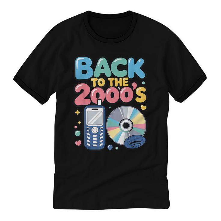 Back To The 2000s Retro Nostalgia Unisex Cotton Ringer T-Shirt