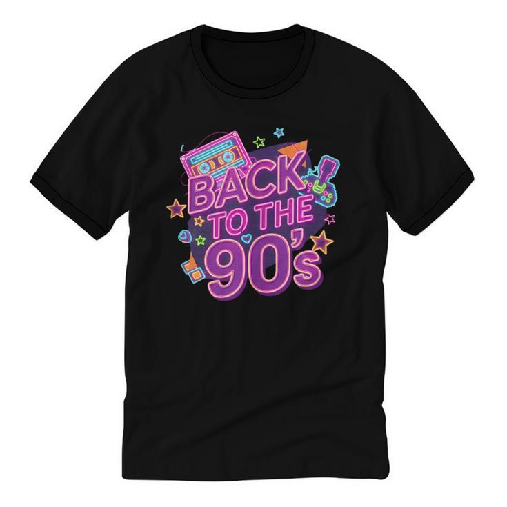 Back To The 90s Retro Nostalgia Unisex Cotton Ringer T-Shirt